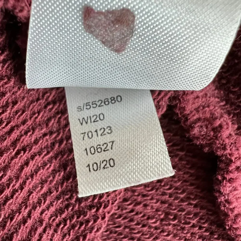 Lou & Grey Burgundy Long Sleeve Crewneck Shooting Star Terry Sweatshirt Size S